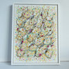 Hand-embroidered ocean-inspired artwork 'The Sand So Full of Colour and Sparkle, Two 2023' on canvas