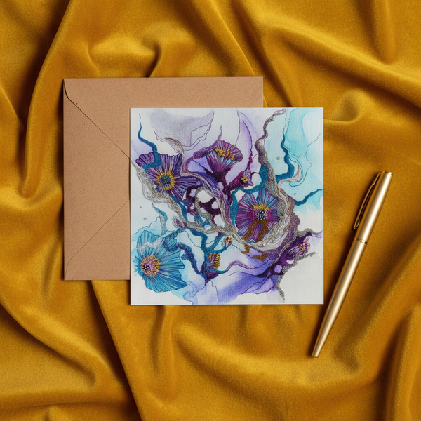 Viola Seven, Art Greeting Card