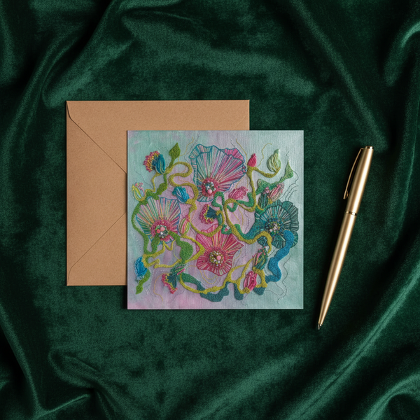 Viola Four, Art Greeting Card