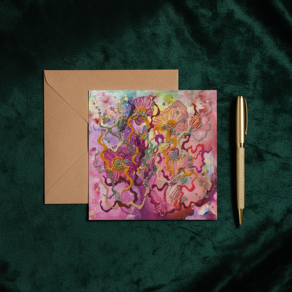 Viola Six, Art Greeting Card