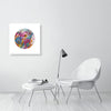 Viola Three 2022 Mojo Worlds Giclée fine art print featuring colorful embroidered abstract circular design