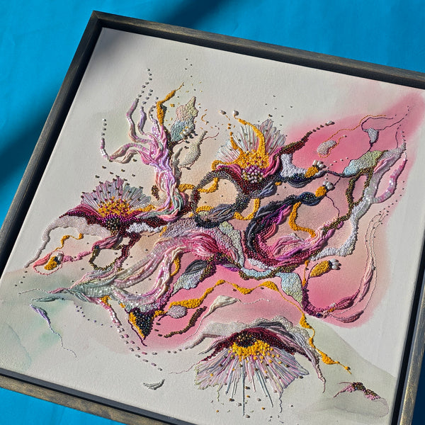 A Quiet Unfolding, 2025, Original Hand Embroidery