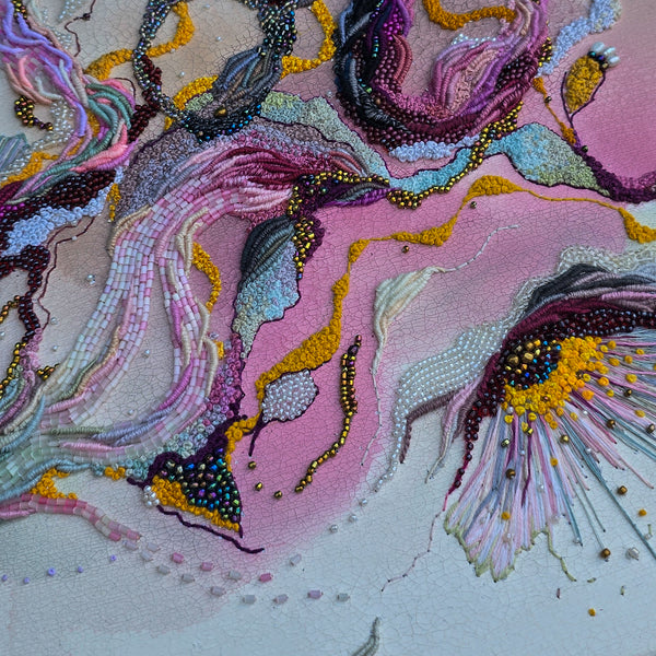 A Quiet Unfolding, 2025, Original Hand Embroidery