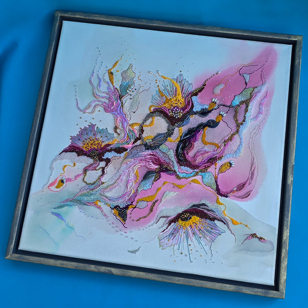 A Quiet Unfolding, 2025, Original Hand Embroidery