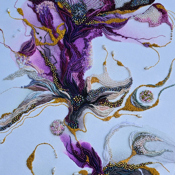 Exquisite Ascent, 2025, Original Hand Embroidery
