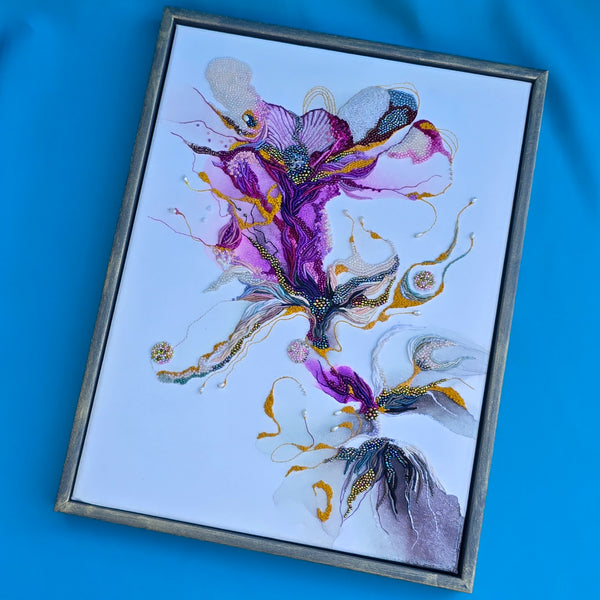Exquisite Ascent, 2025, Original Hand Embroidery