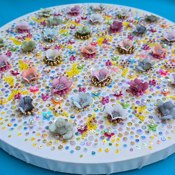 Florals of the Deep Three, 2026, Original Hand Embroidery