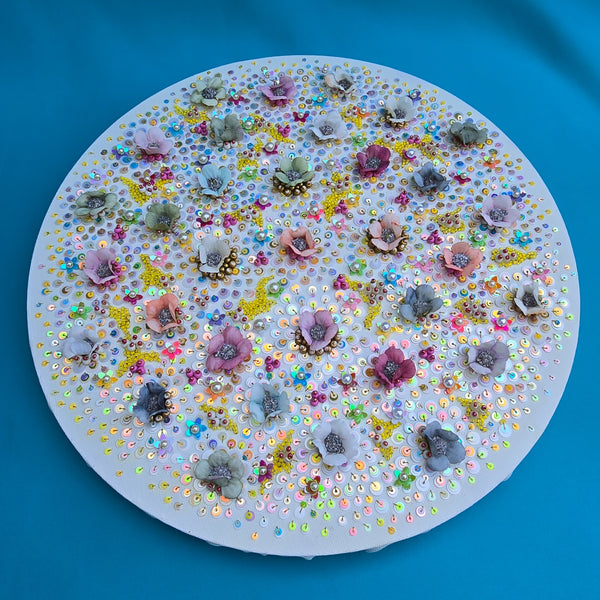 Florals of the Deep Three, 2026, Original Hand Embroidery