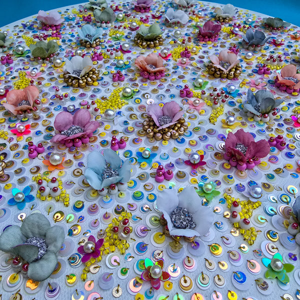 Florals of the Deep Three, 2026, Original Hand Embroidery