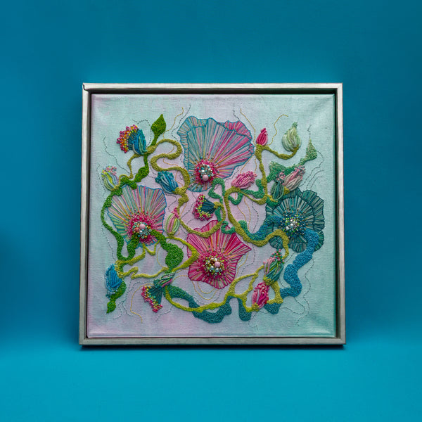 Viola Four, 2022 - Original Hand Embroidery