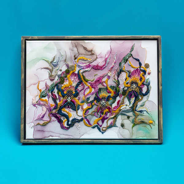 Threaded Pollen, 2025, Original Hand Embroidery