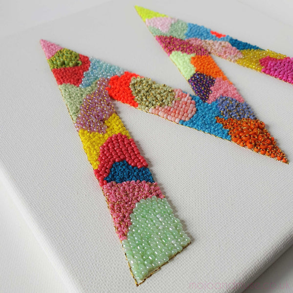 Personalised Initial Letter-Decorative Tapestries-[Manoela_Grigorova]-[Abstract_Art]-[Embroidery_Art]-Mojo and Muse