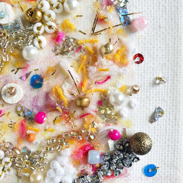 The Sand So Full of Colour and Sparkle, 2021-Decorative Tapestries-[Manoela_Grigorova]-[Abstract_Art]-[Embroidery_Art]-Mojo and Muse